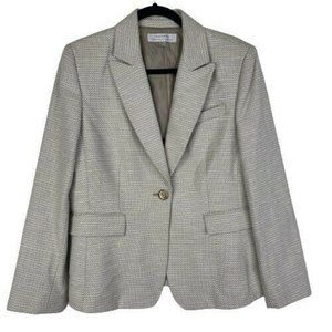 Tahari Arthur S Levine Classic Blazer Jacket Gray